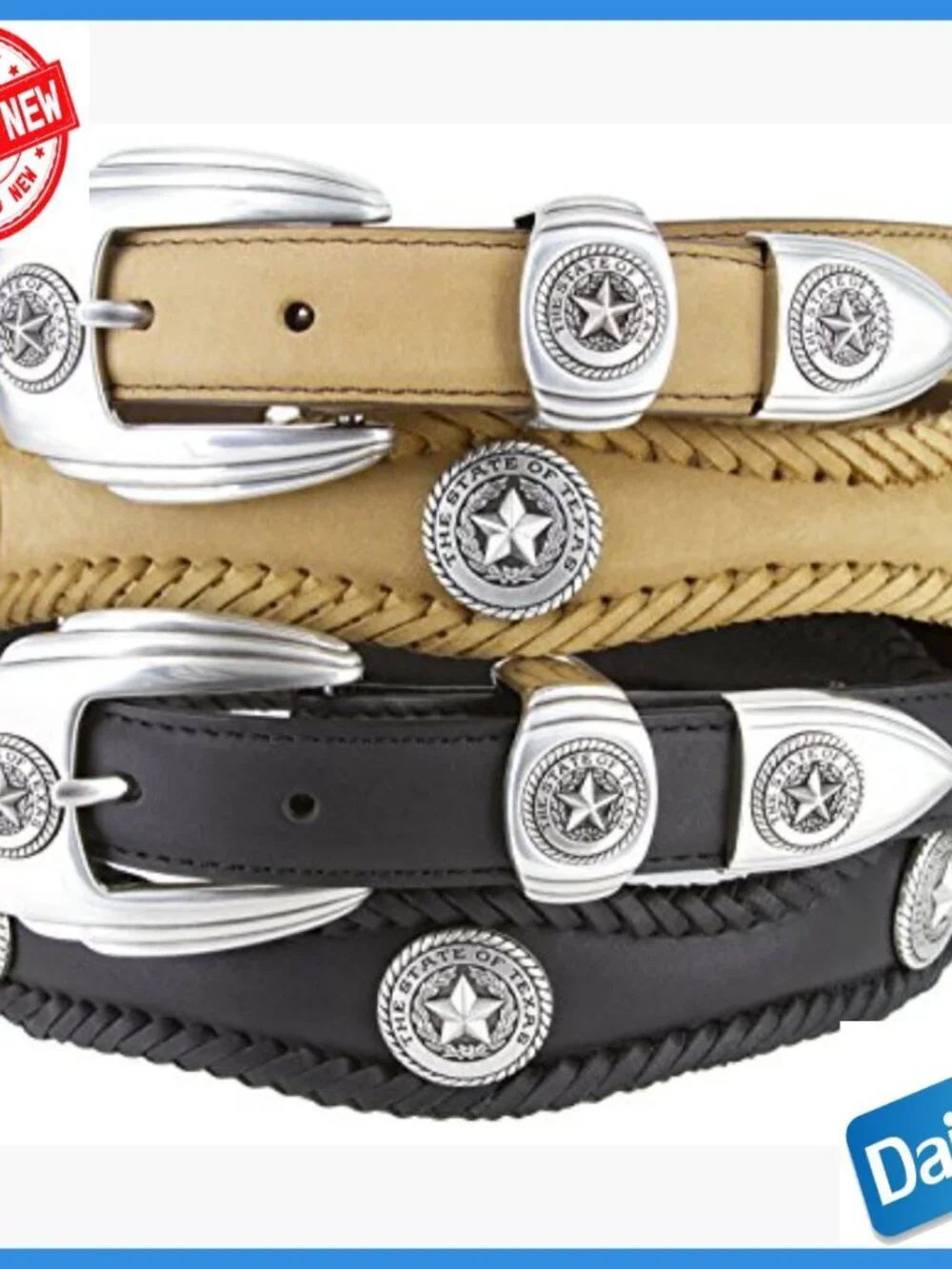 Western Braided Leather Belt 1